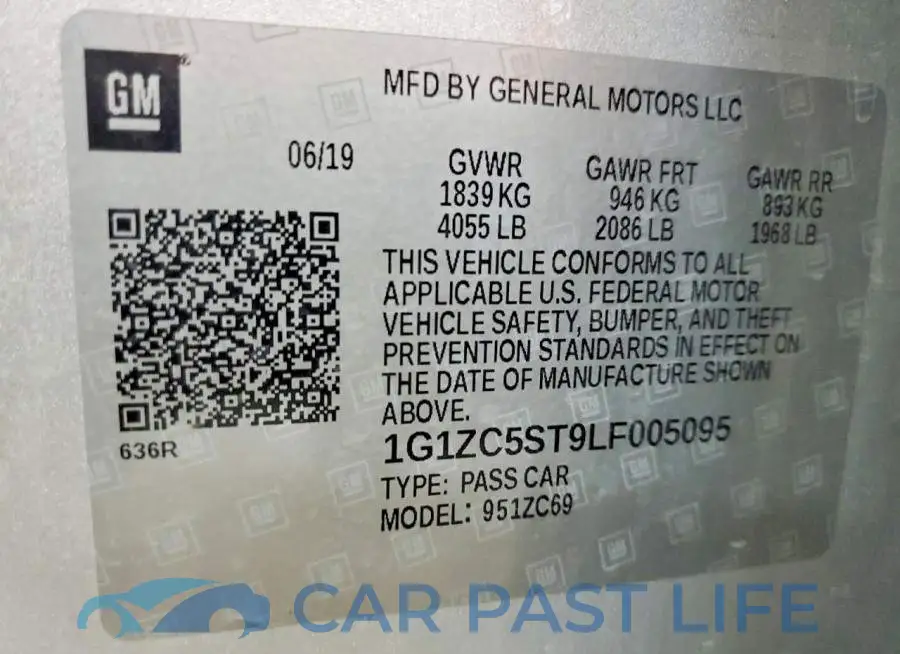 1G1ZC5ST9LF005095# 13