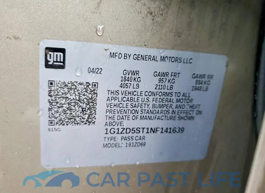 1G1ZD5ST1NF141639# 12