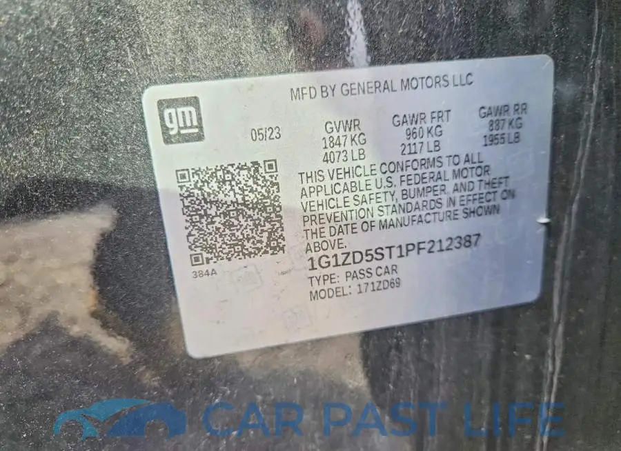 1G1ZD5ST1PF212387# 12