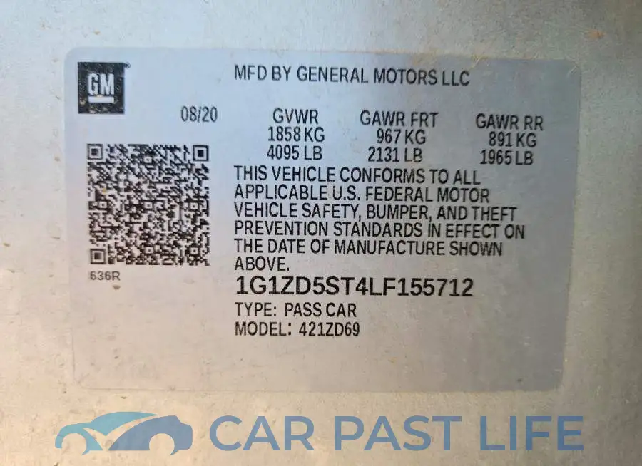 1G1ZD5ST4LF155712# 12