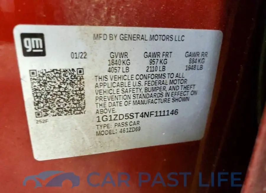 1G1ZD5ST4NF111146# 12