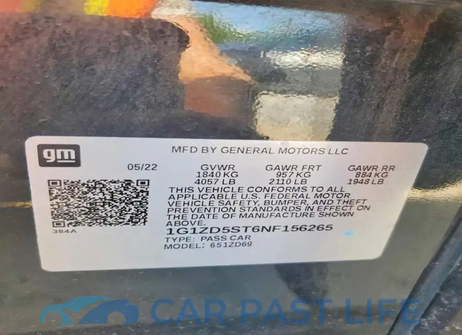 1G1ZD5ST6NF156265# 12