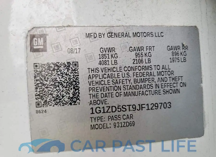 1G1ZD5ST9JF129703# 12