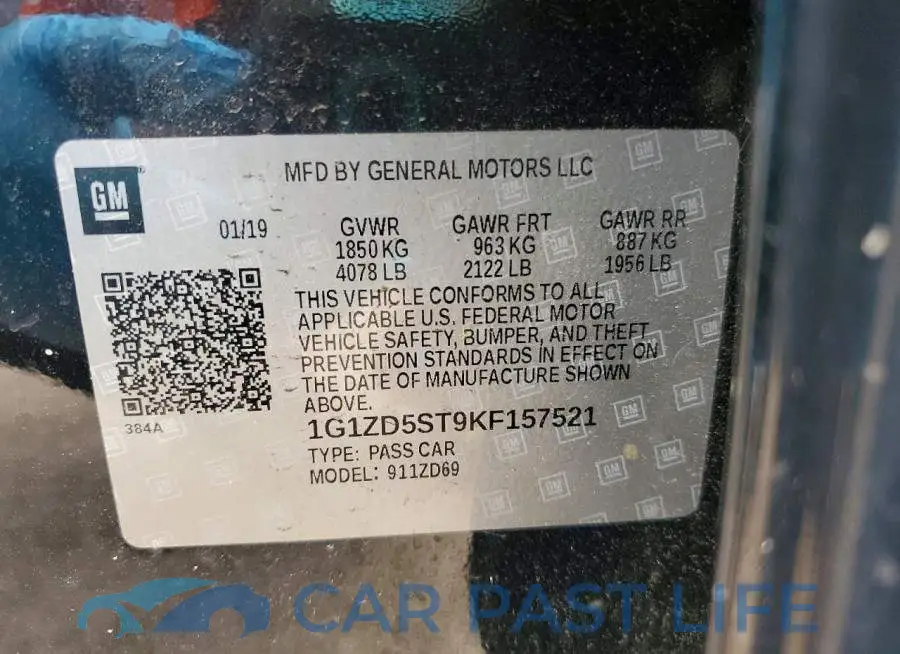1G1ZD5ST9KF157521# 13