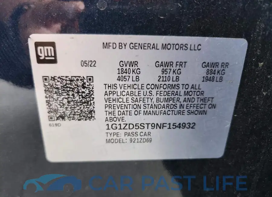 1G1ZD5ST9NF154932# 12