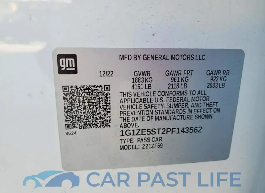 1G1ZE5ST2PF143562# 13