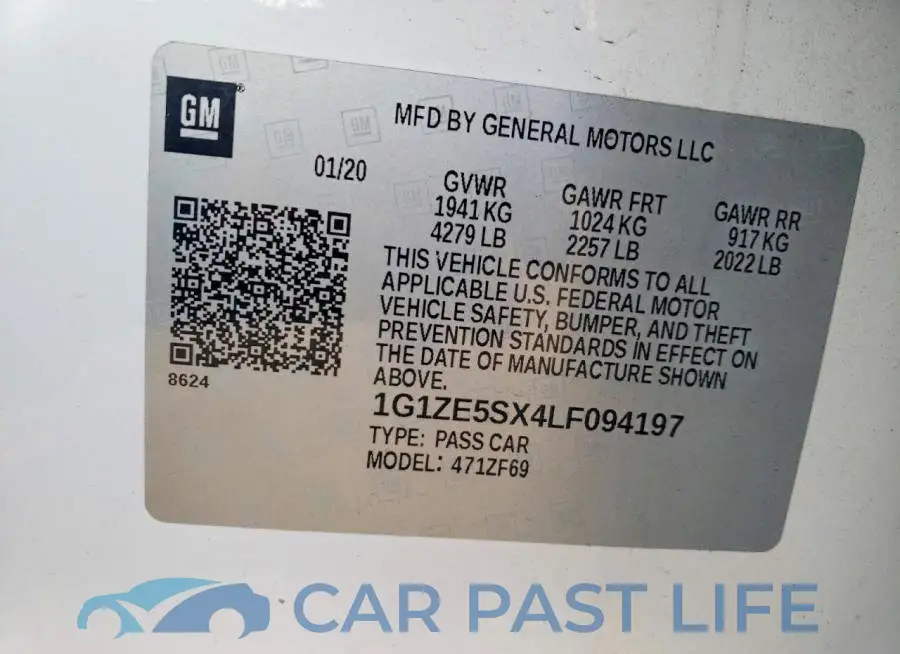 1G1ZE5SX4LF094197# 12