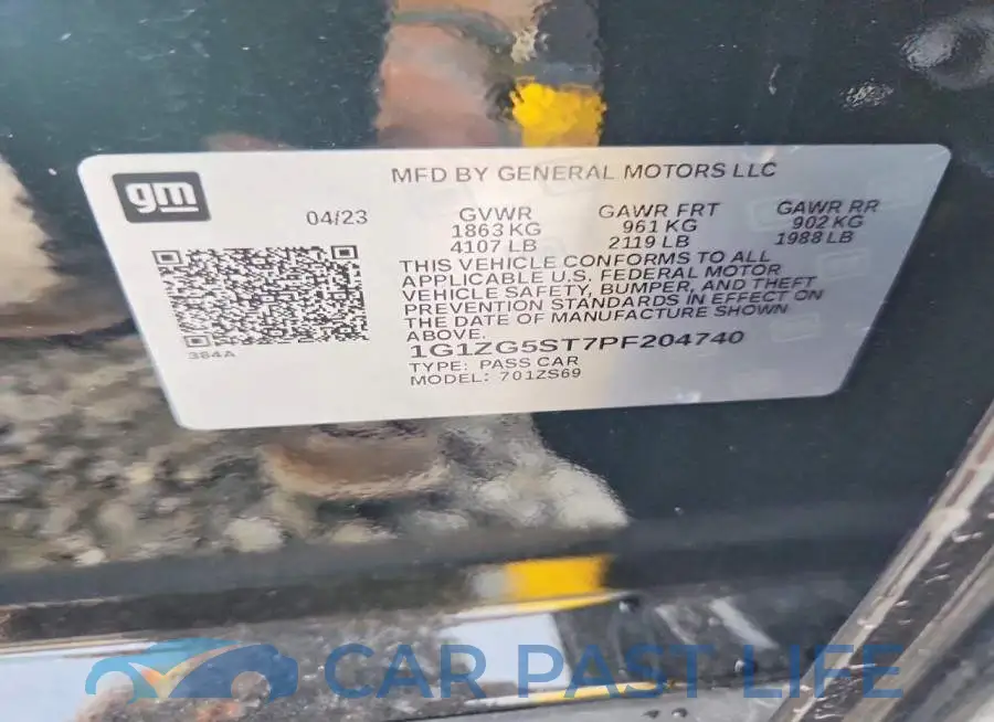 1G1ZG5ST7PF204740# 12