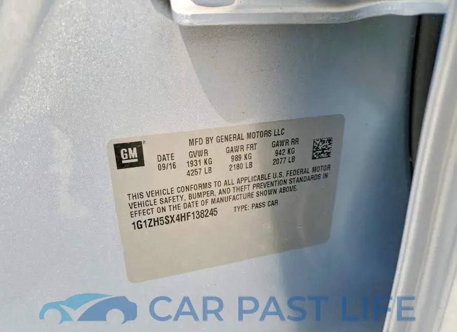 1G1ZH5SX4HF138245# 12