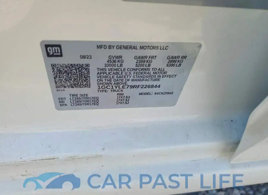1GC1YLE79RF226844# 12