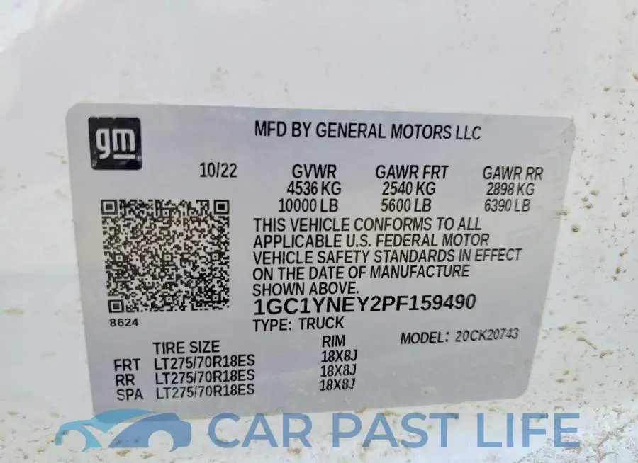 1GC1YNEY2PF159490# 13