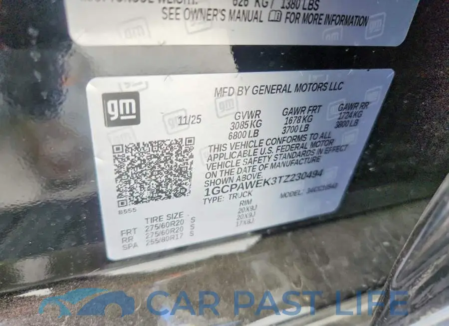 1GCPAWEK3TZ230494# 12