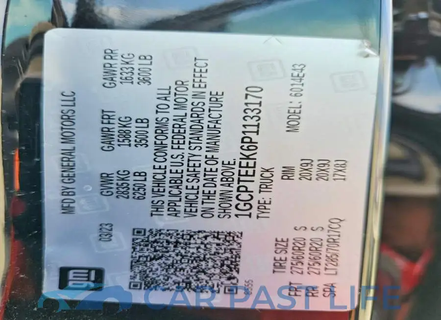 1GCPTEEK6P1133170# 13