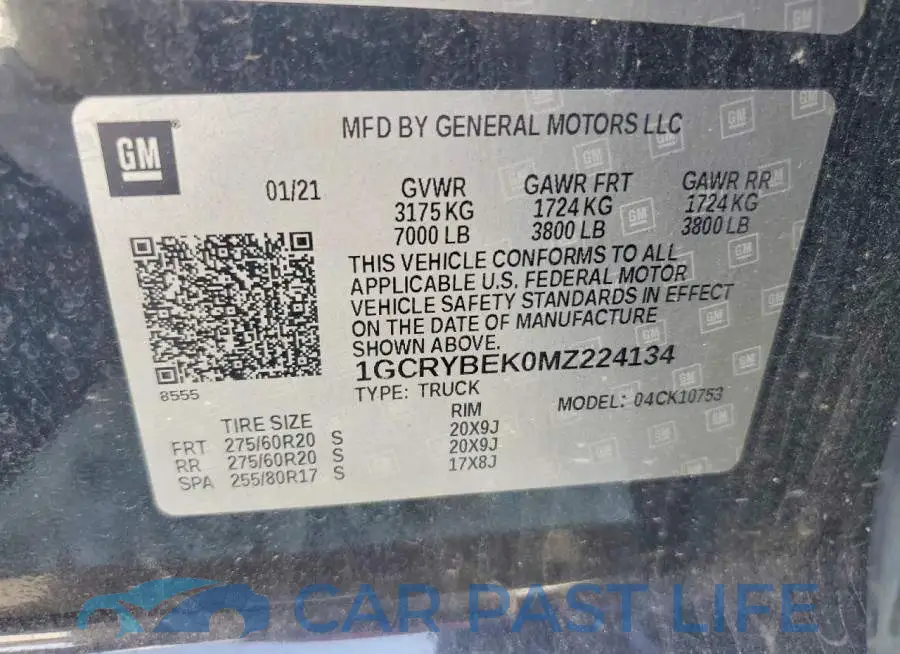 1GCRYBEK0MZ224134# 12