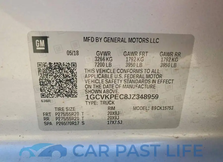 1GCVKPEC8JZ348959# 12