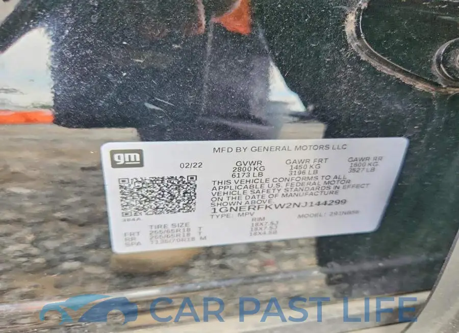 1GNERFKW2NJ144299# 13