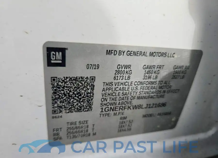 1GNERFKW8LJ121686# 13