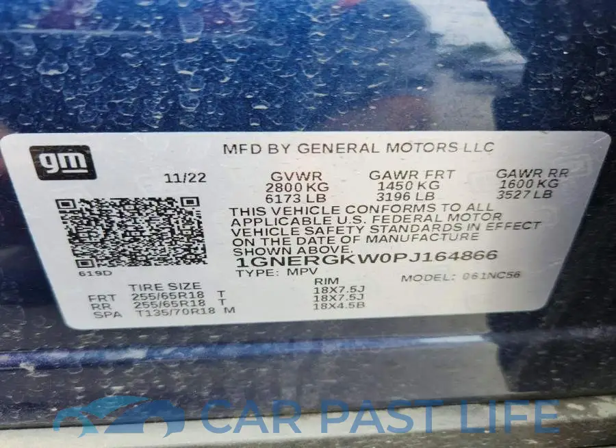 1GNERGKW0PJ164866# 13