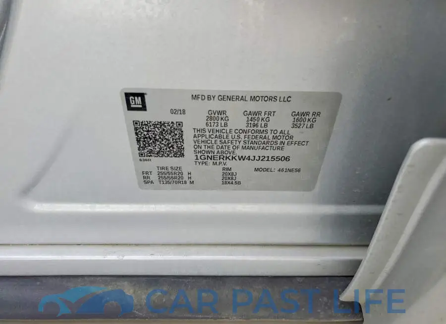 1GNERKKW4JJ215506# 13