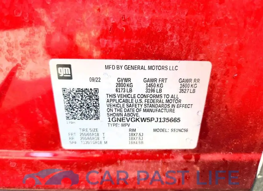 1GNEVGKW5PJ135665# 13