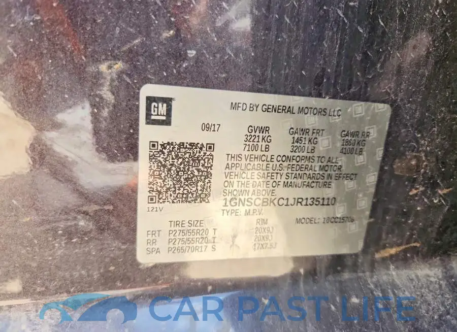 1GNSCBKC1JR135110# 13