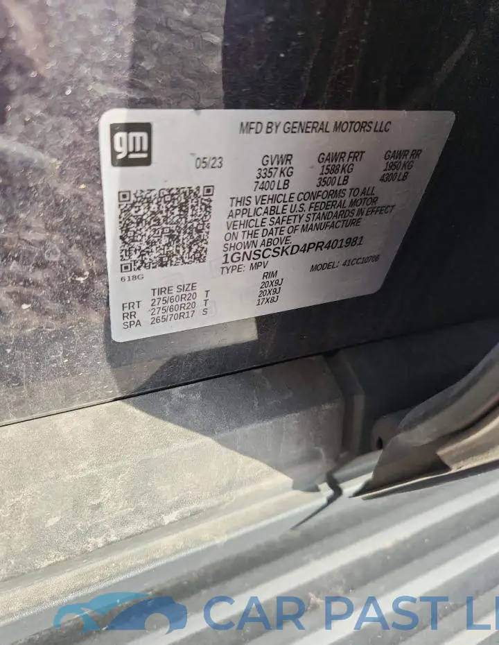 1GNSCSKD4PR401981# 14