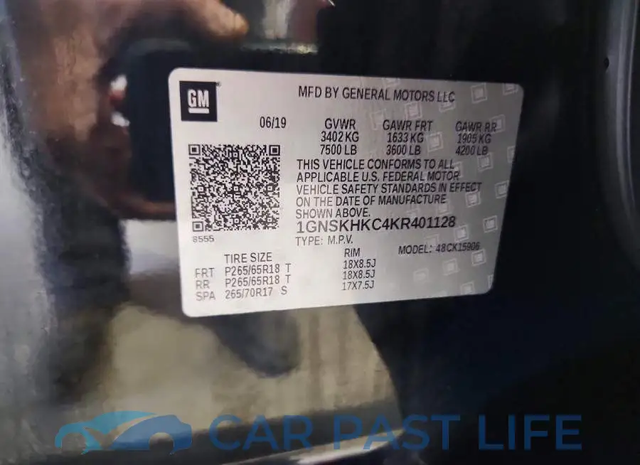 1GNSKHKC4KR401128# 13