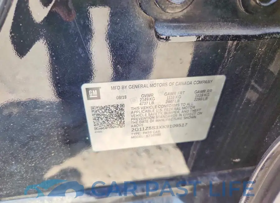 2G11Z5S3XK9109517# 12