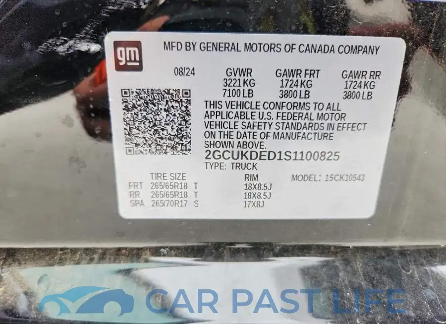 2GCUKDED1S1100825# 13