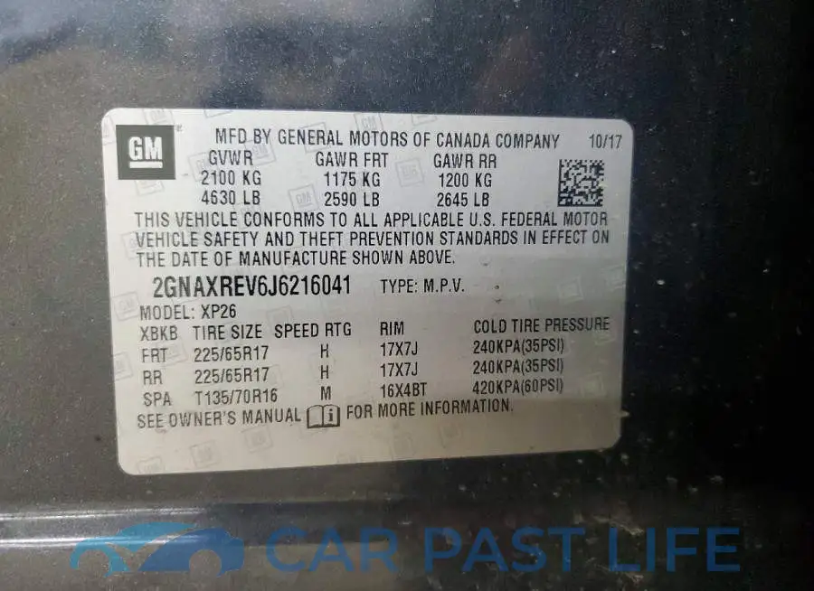 2GNAXREV6J6216041# 13