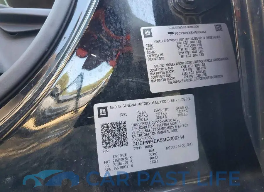 3GCPWBEK5MG306244# 12
