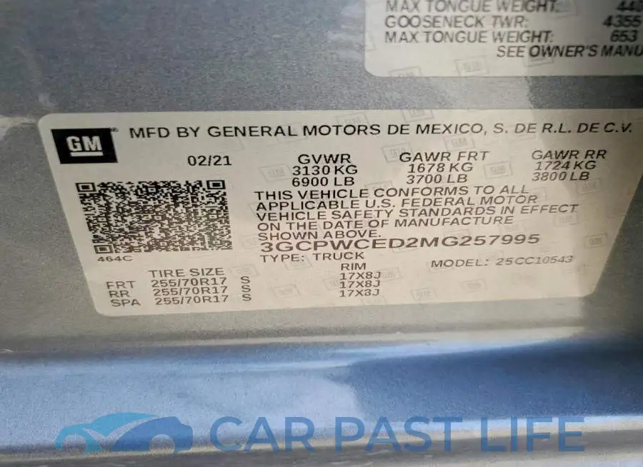 3GCPWCED2MG257995# 12