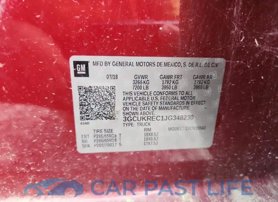 3GCUKREC1JG348230# 12