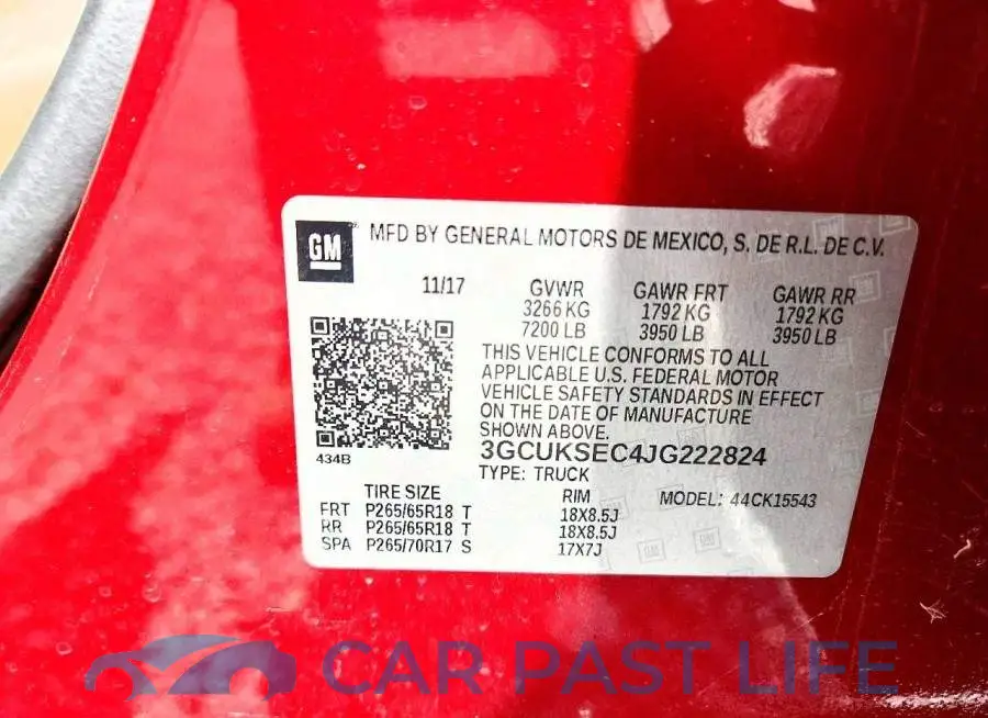 3GCUKSEC4JG222824# 13