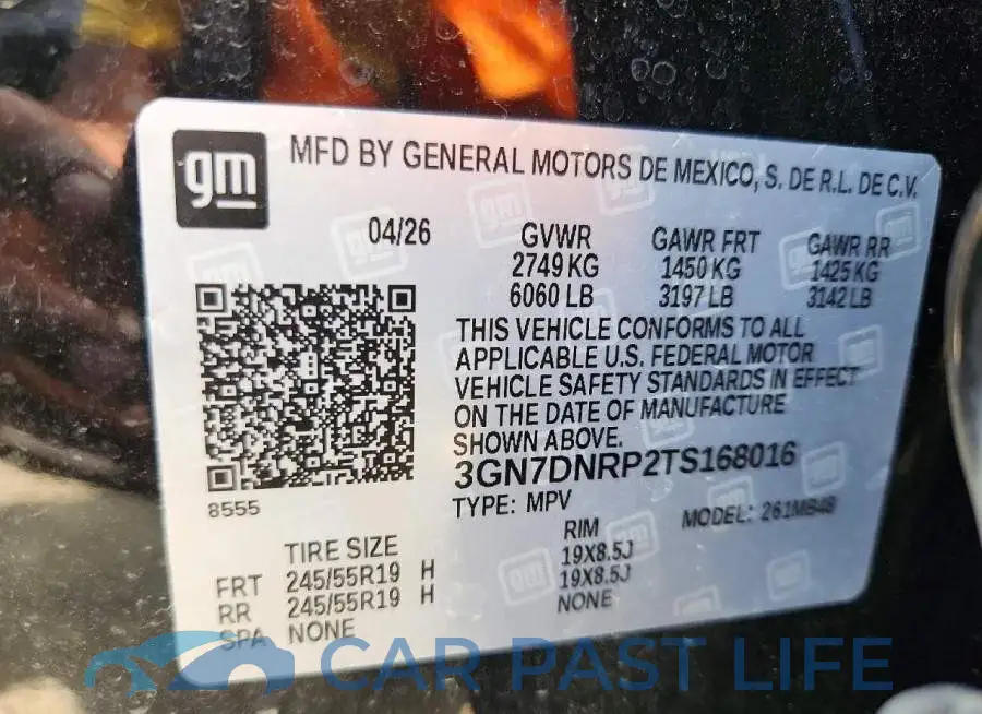 3GN7DNRP2TS168016# 12