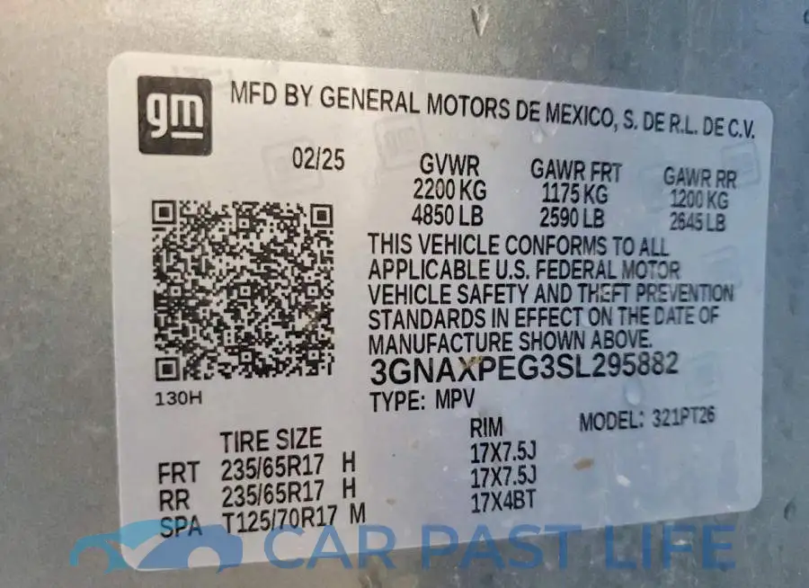 3GNAXPEG3SL295882# 13