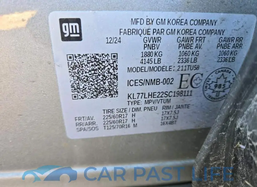 KL77LHE22SC198111# 13