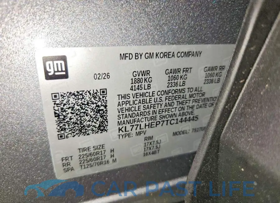 KL77LHEP7TC144445# 13