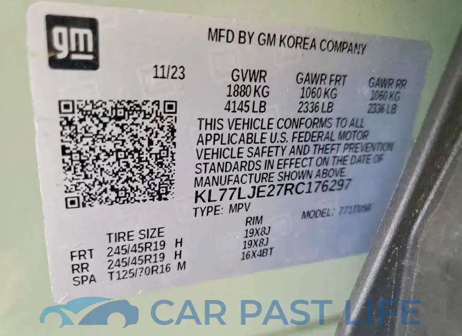 KL77LJE27RC176297# 13
