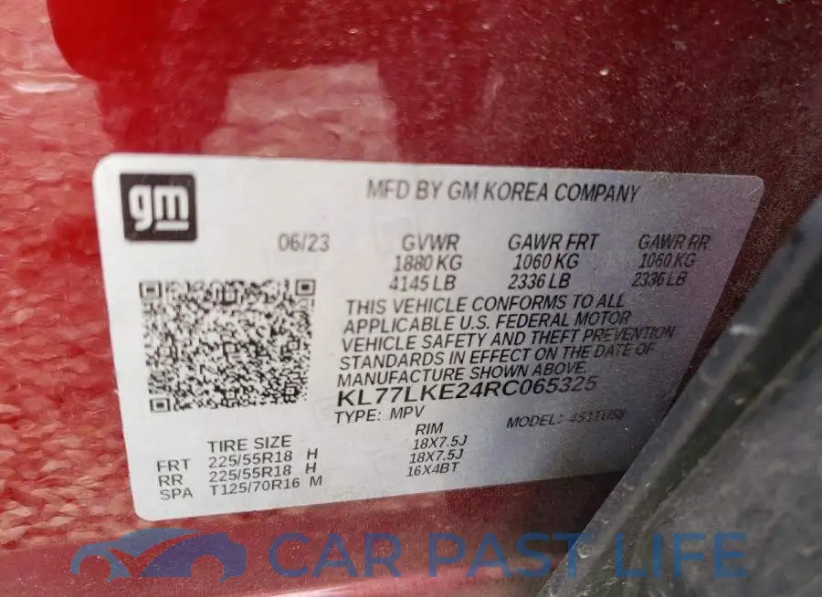KL77LKE24RC065325# 13