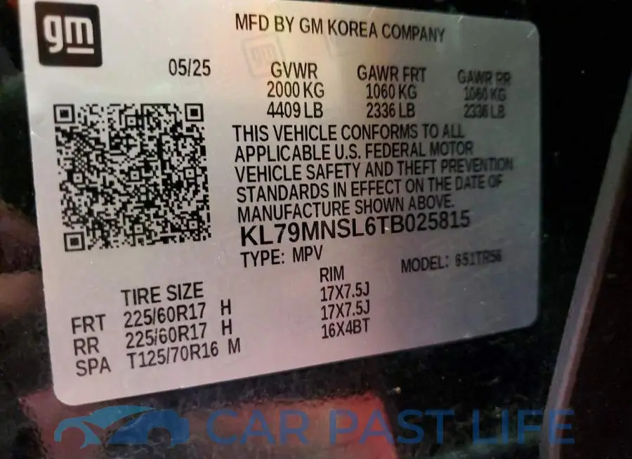 KL79MNSL6TB025815# 13