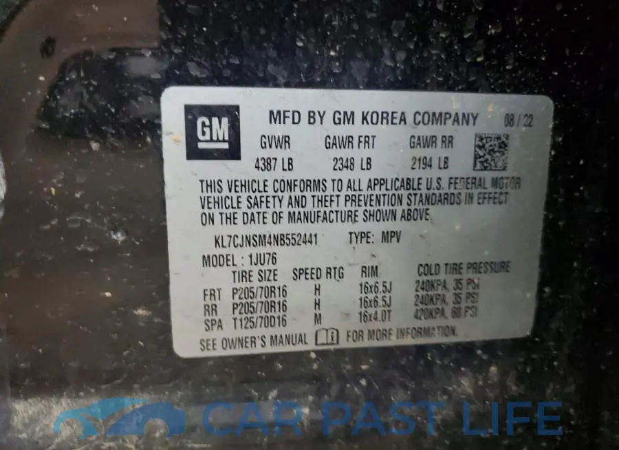 KL7CJNSM4NB552441# 13