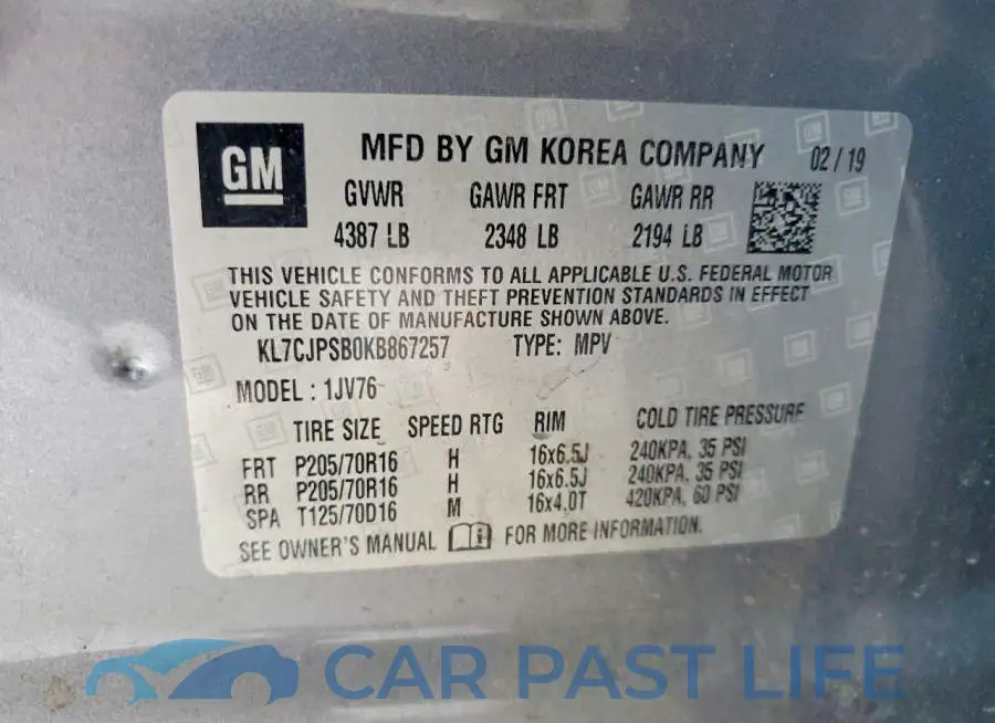 KL7CJPSB0KB867257# 13
