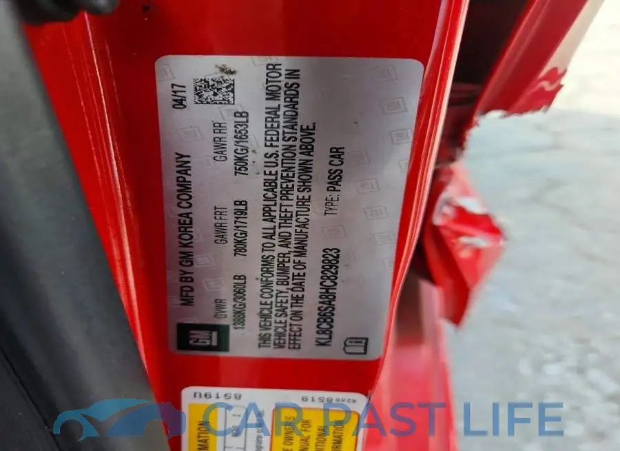 KL8CB6SA8HC829823# 12