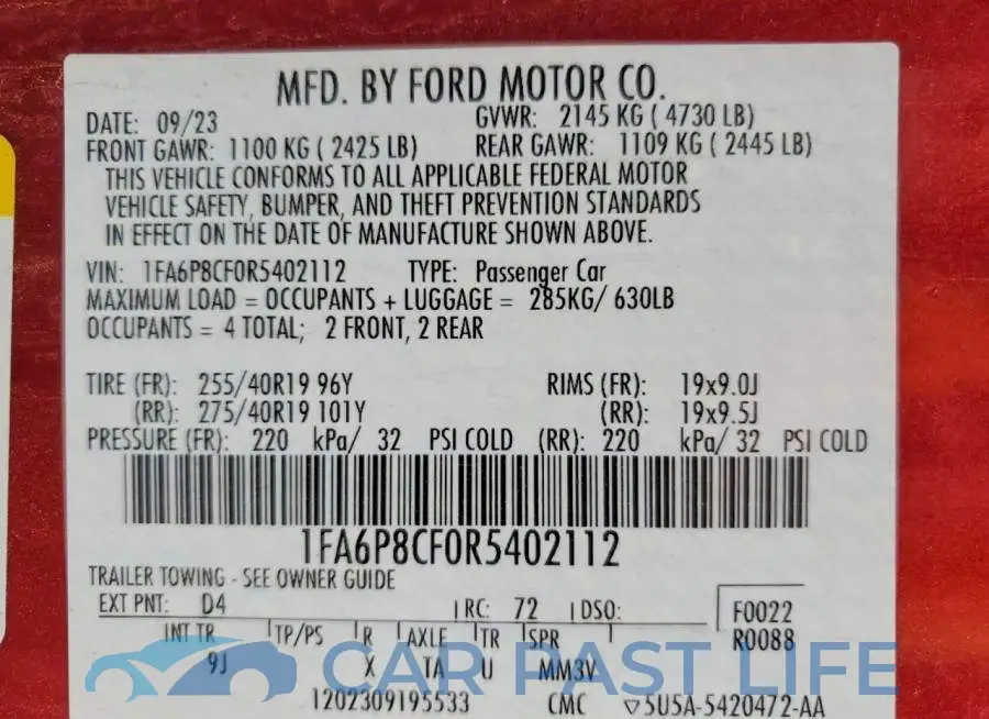 1FA6P8CF0R5402112# 13