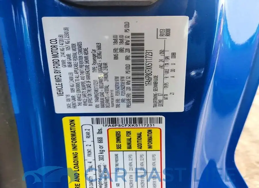 1FA6P8CFXK5117231# 12