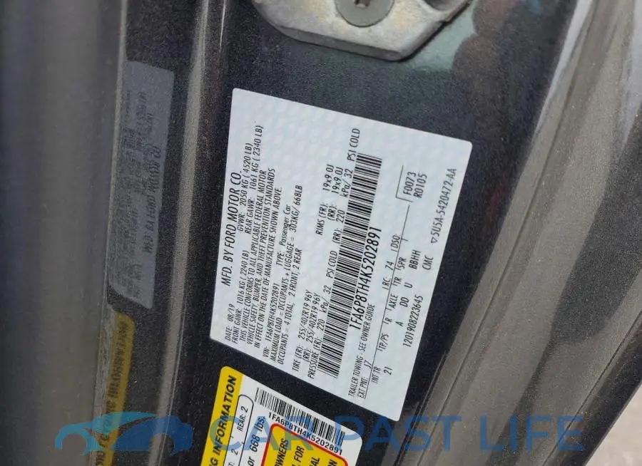 1FA6P8TH4K5202891# 12
