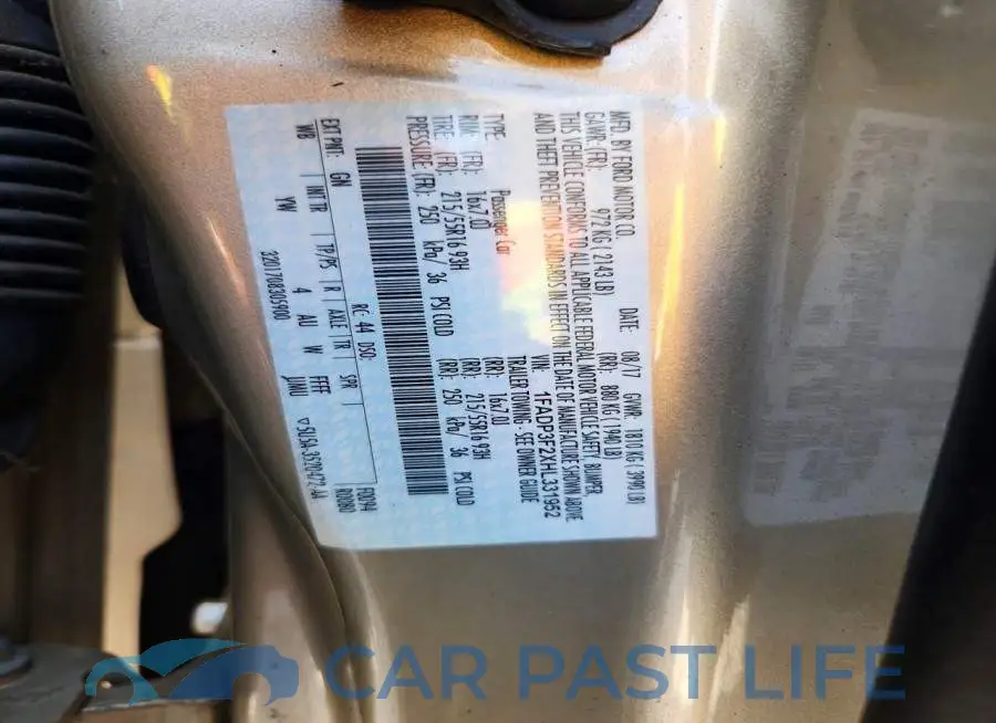 1FADP3F2XHL331952# 12