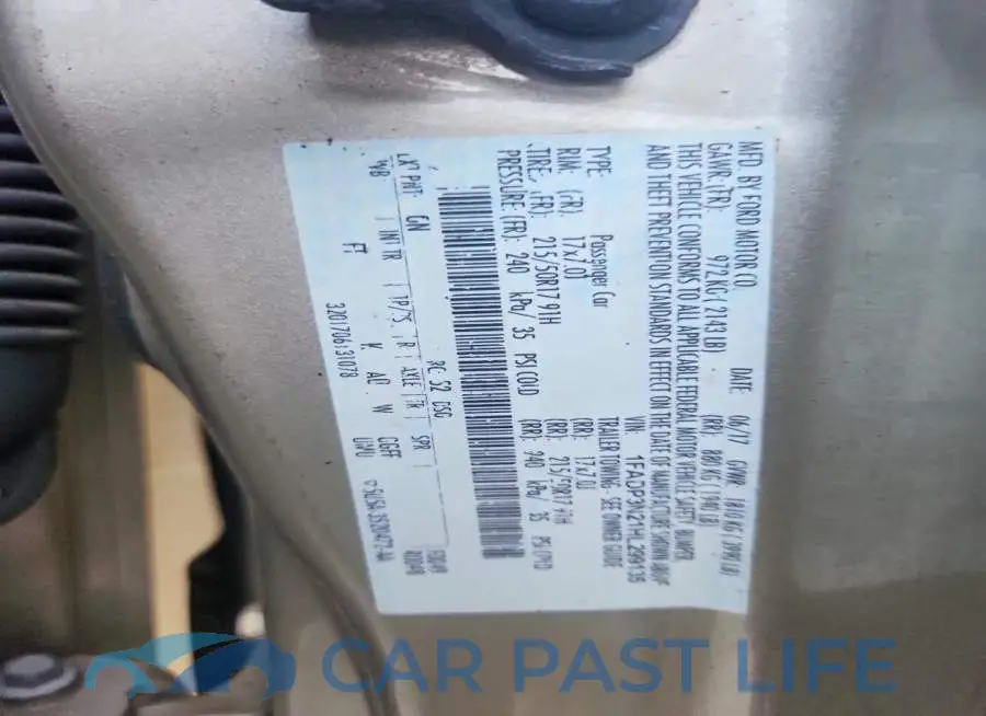 1FADP3N21HL299135# 12
