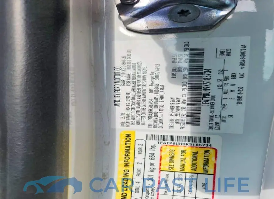 1FATP8UH9K5185734# 12
